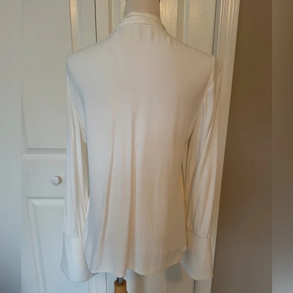 Alexis Cream Tie-Front Blouse - Picture 3 of 7